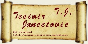 Tešimir Jančetović vizit kartica